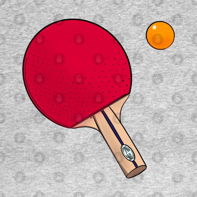 Ping Pong racket and ping pong ball by Yety